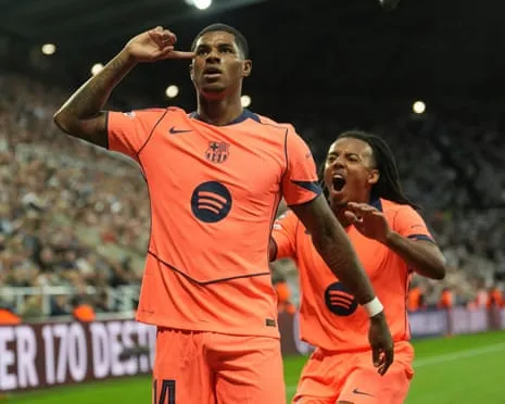 Forward spoils Newcastle's big night and declares: ‘I’m evolving at the Catalan club’